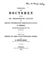 Cover of: Beiträge zur Lehre vom hypothetischen Urteile