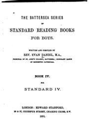 Cover of: The Battersea Series of Standard Reading Books for Boys: Book IV for Standard IV