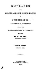 Cover of: Bijdragen voor vaderlandsche geschiedenis en oudheidkunde by N. Japikse, N. Japikse