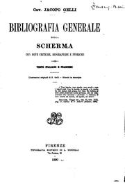 Cover of: Bibliografia generale della scherma con note critiche: biografiche e storiche. Testo italiano e ... by Jacopo Gelli