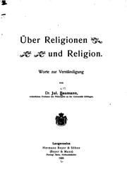 Cover of: Über Religionen und Religion: Worte zur Verständigung