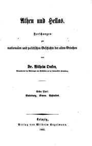 Cover of: Athen und Hellas: Forschungen zur Nationalen und politischen Geschichte der ...