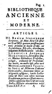 Cover of: Bibliothèque ancienne et moderne: pour servir de suite aux Bibliothèques universelles et choisies by Jean Le Clerc