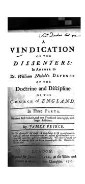 Cover of: A Vindication of the Dissenters: In Answer to Dr. William Nichol's Defence of the Doctrine and ...