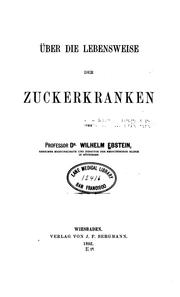 Cover of: Über die Lebensweise der Zuckerkranken