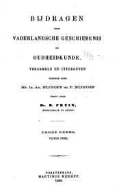 Cover of: Bijdragen voor vaderlandsche geschiedenis en oudheidkunde by N. Japikse, N. Japikse