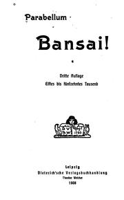 Cover of: Bansai!