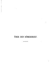 Cover of: Über Veranlassung und Zweck des Römerbriefes