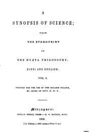 A Synopsis of Science from the Stand-point of the Nyáya Philosophy: Hindi .. by James Robert Ballantyne