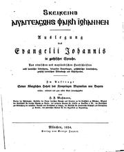 Cover of: Auslegung des Evangelii Johannis in gothischer Sprache: Aus römischen und mayländischen ...