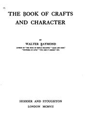 Cover of: The Book of Crafts and Character