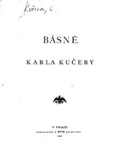 Cover of: Básně Karla Kučery