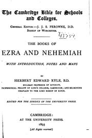 Cover of: The Books of Ezra and Nehemiah with Introduction, Notes and Maps by Herbert Edward Ryle