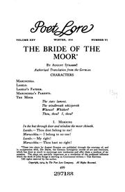 Cover of: The Bride of the Moor by August Stramm