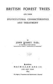 Cover of: British Forest Trees and Their Sylvicultural Characteristics and Treatment