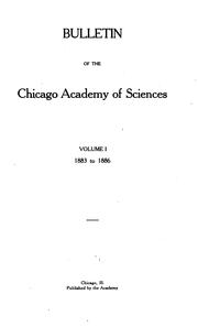 Cover of: Bulletin of the Chicago Academy of Sciences: Glacial Markings of Unusual Forms in the Laurentian ...