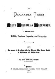 The Booandik Tribe of South Australian Aborigines by Mrs. James Smith