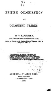 Cover of: British Colonization and Coloured Tribes