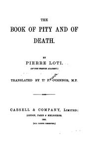 Cover of: The Book of Pity & of Death
