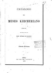 Cover of: Catalogo del Museo Kircheriano