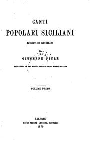 Cover of: Canti popolari siciliani / raccolti ed illustrati da Giuseppe, Pitrè by Giuseppe Pitrè