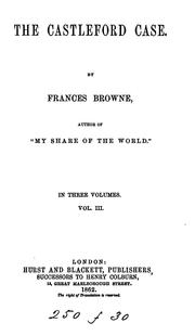 Cover of: The Castleford case by Frances Browne