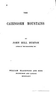 Cover of: The Cairngorm Mountains by John Hill Burton