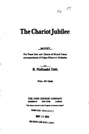 Cover of: The Chariot Jubilee: Motet for Tenor Solo and Chorus of Mixed Voices [with ...