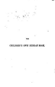 Cover of: The children's own Sunday book