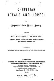 Cover of: Christian ideals and hopes: an argument from moral beauty
