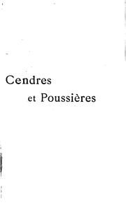 Cover of: Cendres et poussières