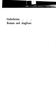 Cover of: Catholicism: Roman and Anglican