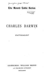 Cover of: Charles Darwin, Naturalist