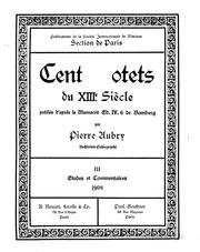 Cover of: Cent motets du XIIIe siècle publiés d'après le manuscrit Ed. IV. 6 de ...