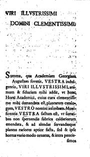 Cover of: Catalogus plantarum Horti academici et agri gottingensis