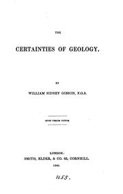 Cover of: The certainties of geology