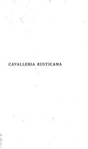 Cover of: Cavalleria rusticana: scene popolari by Giovanni Verga