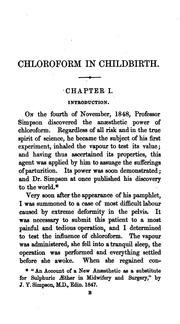 Cover of: Chloroform: its properties and safety in childbirth