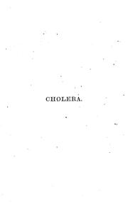 Cover of: Cholera: How to Prevent and Resist it