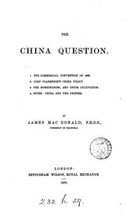 Cover of: The China question