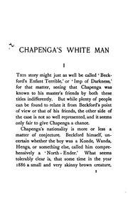 Cover of: Chapenga's White Man: A Story of Central Africa by Alice Werner