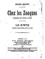 Cover of: Chez les Zoaques: comédie en trois actes