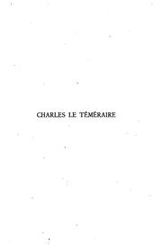 Cover of: Charles le Téméraire: romancero historique
