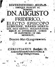 Cover of: Christiani Kortholti ... de Calumniis Paganorum in veteres Christianos ...