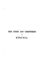 Cover of: The cities and cemeteries of Etruria