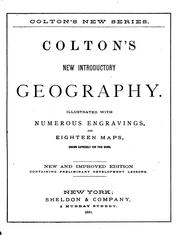 Cover of: Colton's New Introductory Geography
