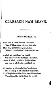Cover of: Clàrsach nam beann, no, Dàin agus òrainn: ann an Gàelíg. An dara clòdh-bhualadh