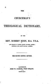 Cover of: The Churchman's Theological Dictionary