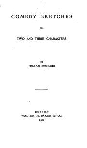 Cover of: Comedy Sketches: For Two and Three Characters by Julian Sturgis