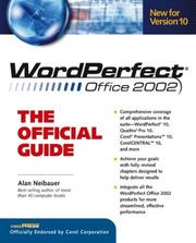 Cover of: WordPerfect Office 2002: the official guide